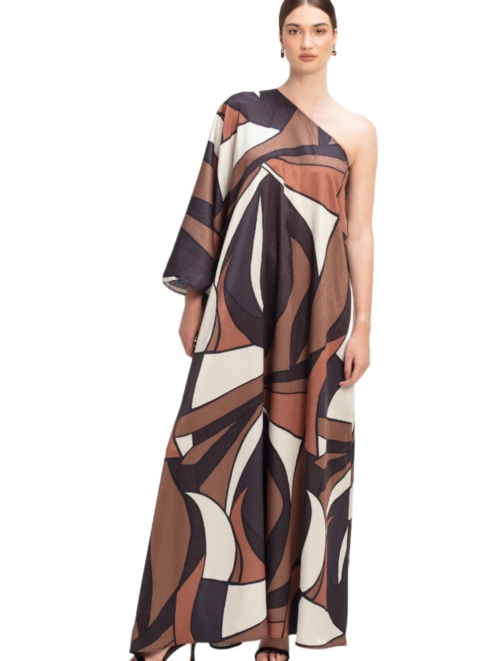 NWT DIARRABLU Satu One Shoulder Dress Chiada Rust Small